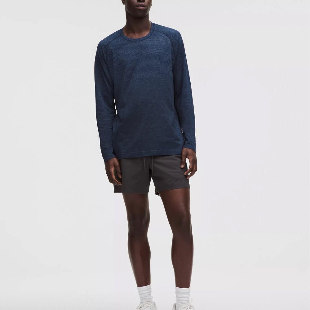 LULULEMON l Metal Vent Tech Long-Sleeve Shirt Mineral Blue / True navy - Size XL - Picture 3 of 7